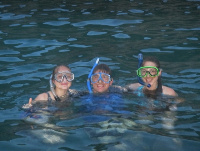 snorkel con amigas